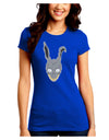 Scary Bunny Face Juniors Crew Dark T-Shirt-T-Shirts Juniors Tops-TooLoud-Royal-Blue-Juniors Fitted Small-Davson Sales