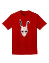 Scary Bunny Face White Distressed Adult Dark T-Shirt-Mens T-Shirt-TooLoud-Red-Small-Davson Sales