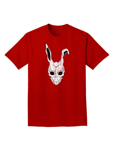 Scary Bunny Face White Distressed Adult Dark T-Shirt-Mens T-Shirt-TooLoud-Red-Small-Davson Sales