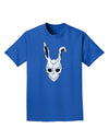 Scary Bunny Face White Distressed Adult Dark T-Shirt-Mens T-Shirt-TooLoud-Royal-Blue-Small-Davson Sales