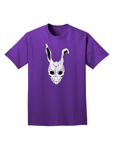 Scary Bunny Face White Distressed Adult Dark T-Shirt-Mens T-Shirt-TooLoud-Purple-Small-Davson Sales