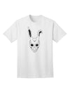 Scary Bunny Face White Distressed Adult T-Shirt-Mens T-Shirt-TooLoud-White-Small-Davson Sales