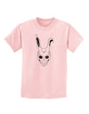 Scary Bunny Face White Distressed Childrens T-Shirt-Childrens T-Shirt-TooLoud-PalePink-X-Small-Davson Sales