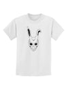 Scary Bunny Face White Distressed Childrens T-Shirt-Childrens T-Shirt-TooLoud-White-X-Small-Davson Sales