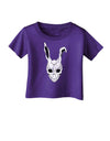 Scary Bunny Face White Distressed Infant T-Shirt Dark-Infant T-Shirt-TooLoud-Purple-06-Months-Davson Sales