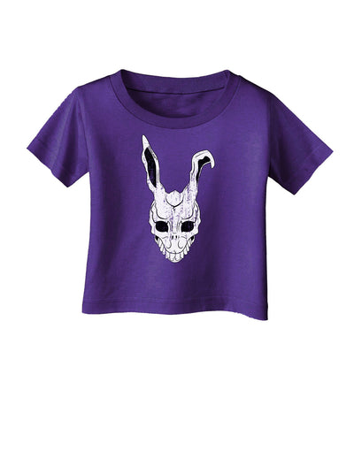 Scary Bunny Face White Distressed Infant T-Shirt Dark-Infant T-Shirt-TooLoud-Purple-06-Months-Davson Sales