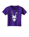 Scary Bunny Face White Distressed Toddler T-Shirt Dark-Toddler T-Shirt-TooLoud-Purple-2T-Davson Sales