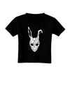 Scary Bunny Face White Distressed Toddler T-Shirt Dark-Toddler T-Shirt-TooLoud-Black-2T-Davson Sales