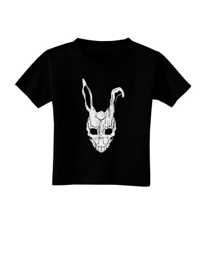 Scary Bunny Face White Distressed Toddler T-Shirt Dark-Toddler T-Shirt-TooLoud-Black-2T-Davson Sales