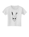 Scary Bunny Face White Distressed Toddler T-Shirt-Toddler T-Shirt-TooLoud-White-2T-Davson Sales