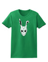 Scary Bunny Face White Distressed Womens Dark T-Shirt-TooLoud-Kelly-Green-X-Small-Davson Sales