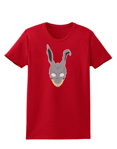 Scary Bunny Face Womens Dark T-Shirt-TooLoud-Red-X-Small-Davson Sales