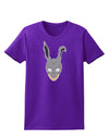 Scary Bunny Face Womens Dark T-Shirt-TooLoud-Purple-X-Small-Davson Sales