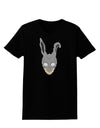 Scary Bunny Face Womens Dark T-Shirt-TooLoud-Black-X-Small-Davson Sales