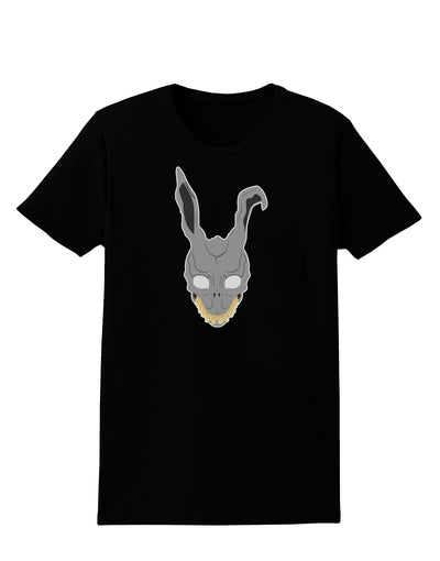 Scary Bunny Face Womens Dark T-Shirt-TooLoud-Black-X-Small-Davson Sales