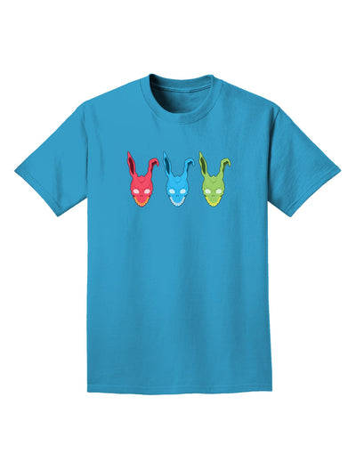 Scary Bunny Tri-color Adult Dark T-Shirt-Mens T-Shirt-TooLoud-Turquoise-Small-Davson Sales