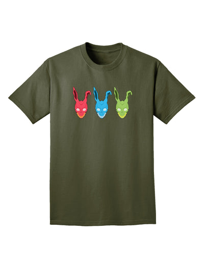 Scary Bunny Tri-color Adult Dark T-Shirt-Mens T-Shirt-TooLoud-Military-Green-Small-Davson Sales