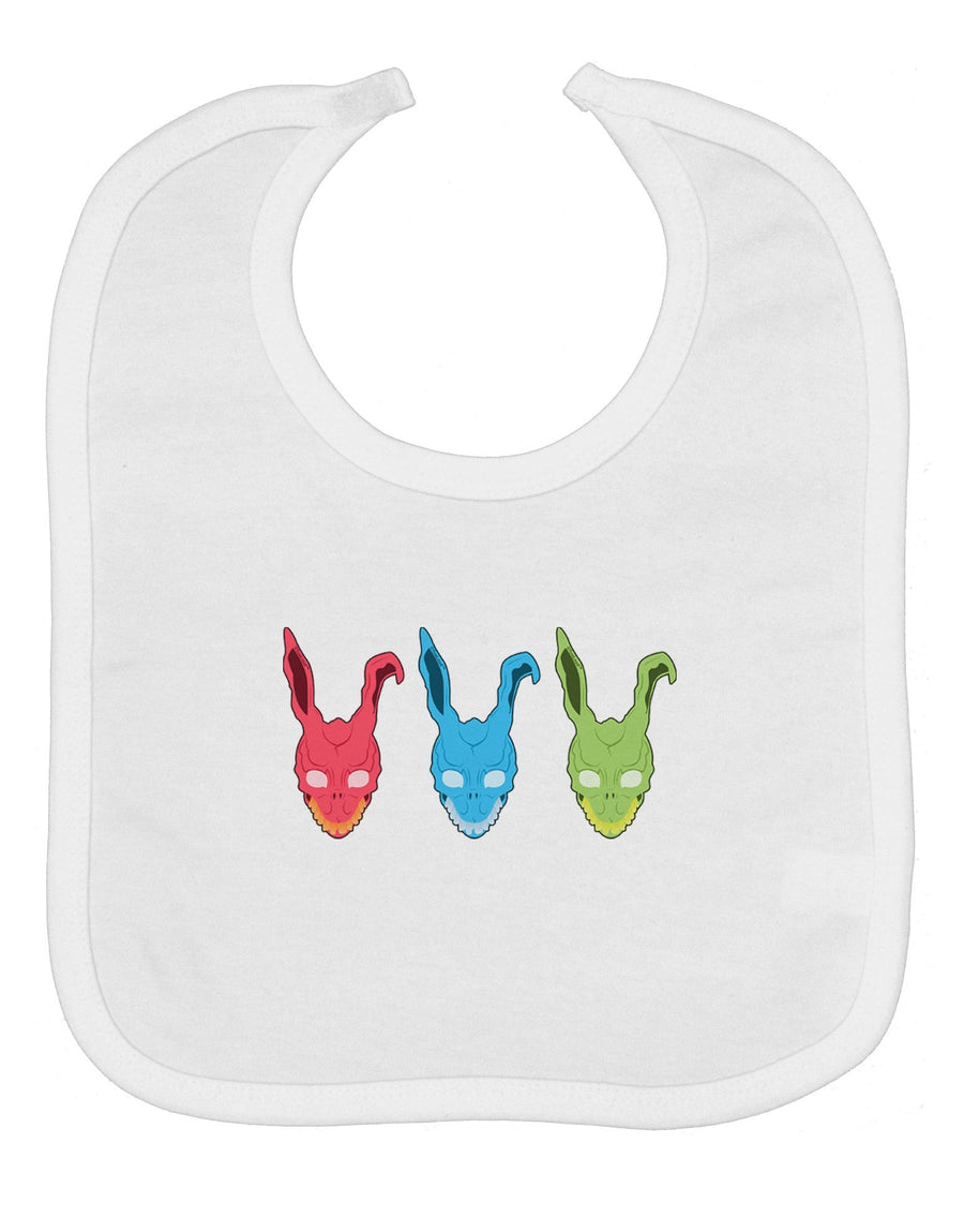 Scary Bunny Tri-color Baby Bib