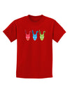 Scary Bunny Tri-color Childrens Dark T-Shirt-Childrens T-Shirt-TooLoud-Red-X-Small-Davson Sales