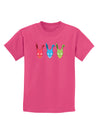 Scary Bunny Tri-color Childrens Dark T-Shirt-Childrens T-Shirt-TooLoud-Sangria-X-Small-Davson Sales