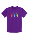 Scary Bunny Tri-color Childrens Dark T-Shirt-Childrens T-Shirt-TooLoud-Purple-X-Small-Davson Sales