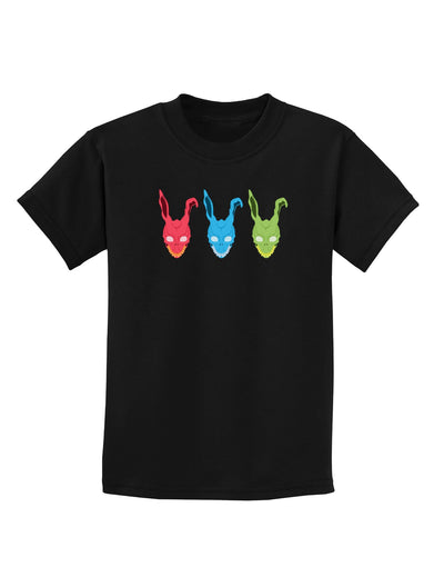 Scary Bunny Tri-color Childrens Dark T-Shirt-Childrens T-Shirt-TooLoud-Black-X-Small-Davson Sales