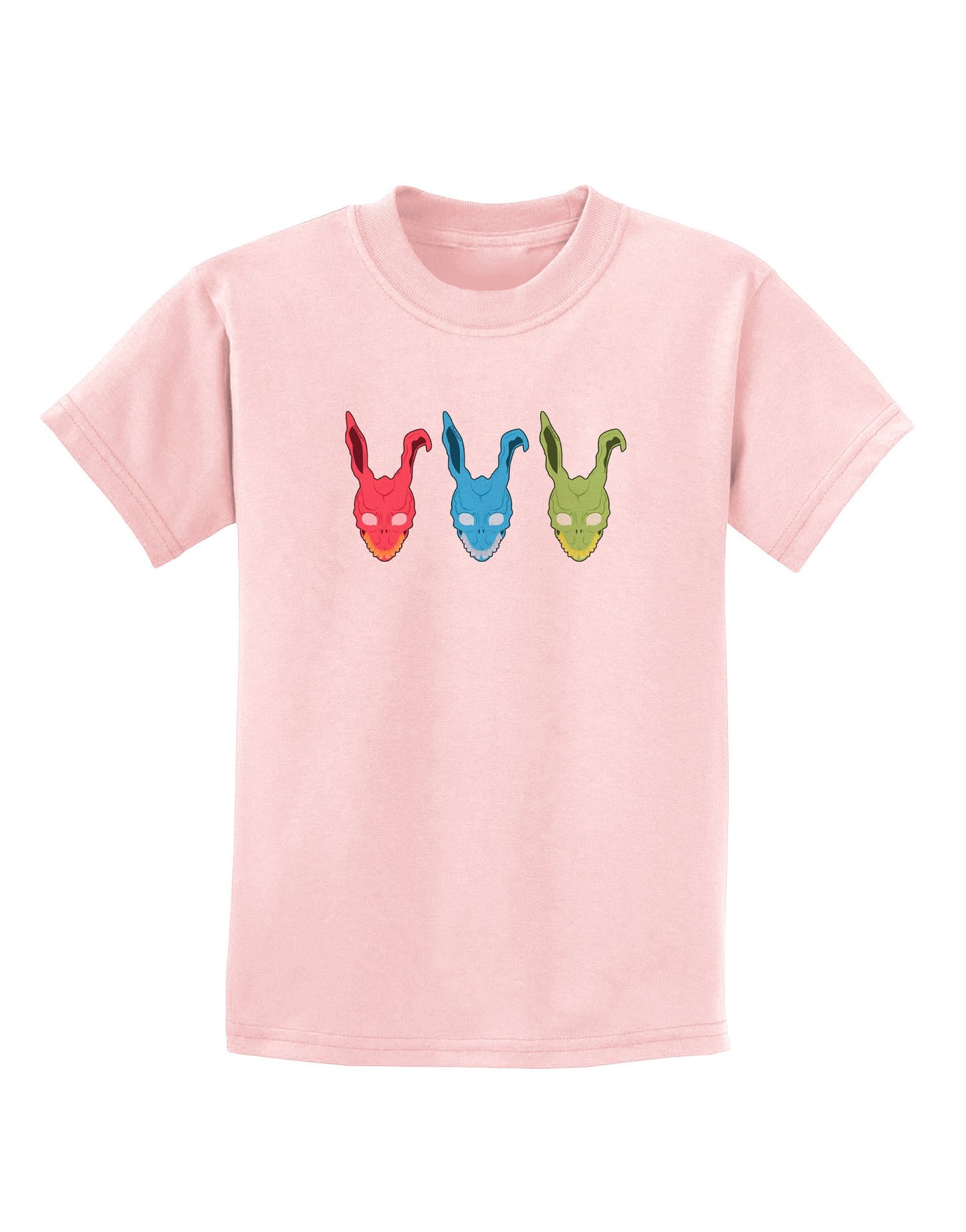 Scary Bunny Tri-color Childrens T-Shirt-Childrens T-Shirt-TooLoud-PalePink-X-Small-Davson Sales