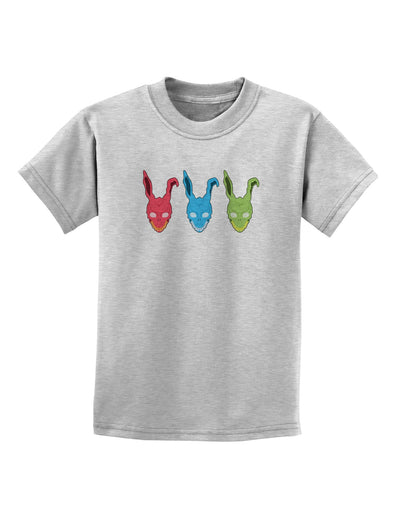 Scary Bunny Tri-color Childrens T-Shirt-Childrens T-Shirt-TooLoud-AshGray-X-Small-Davson Sales