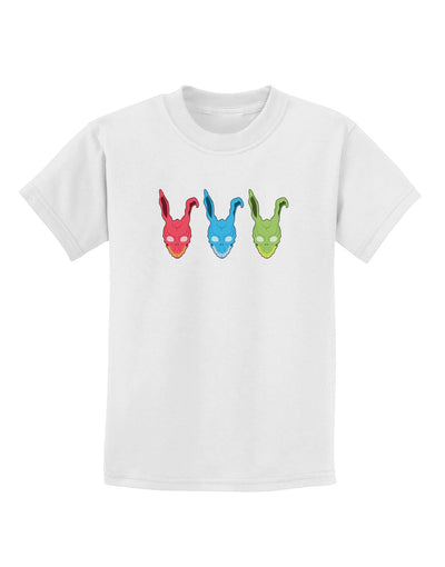 Scary Bunny Tri-color Childrens T-Shirt-Childrens T-Shirt-TooLoud-White-X-Small-Davson Sales