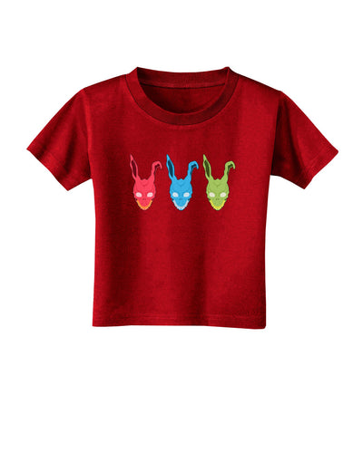 Scary Bunny Tri-color Toddler T-Shirt Dark-Toddler T-Shirt-TooLoud-Red-2T-Davson Sales