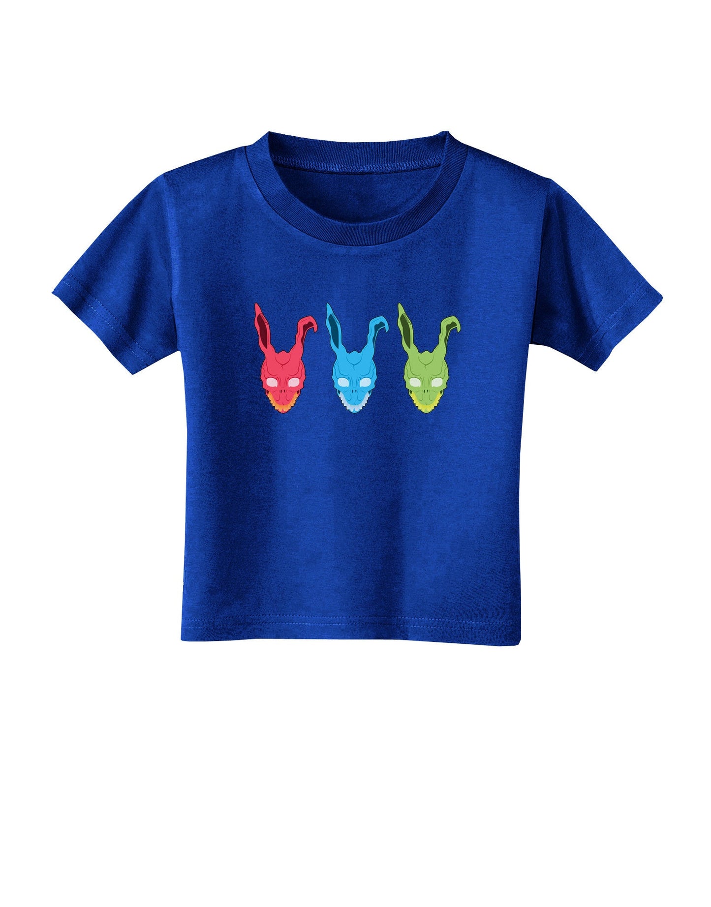 Scary Bunny Tri-color Toddler T-Shirt Dark-Toddler T-Shirt-TooLoud-Royal-Blue-2T-Davson Sales