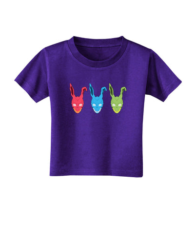 Scary Bunny Tri-color Toddler T-Shirt Dark-Toddler T-Shirt-TooLoud-Purple-2T-Davson Sales