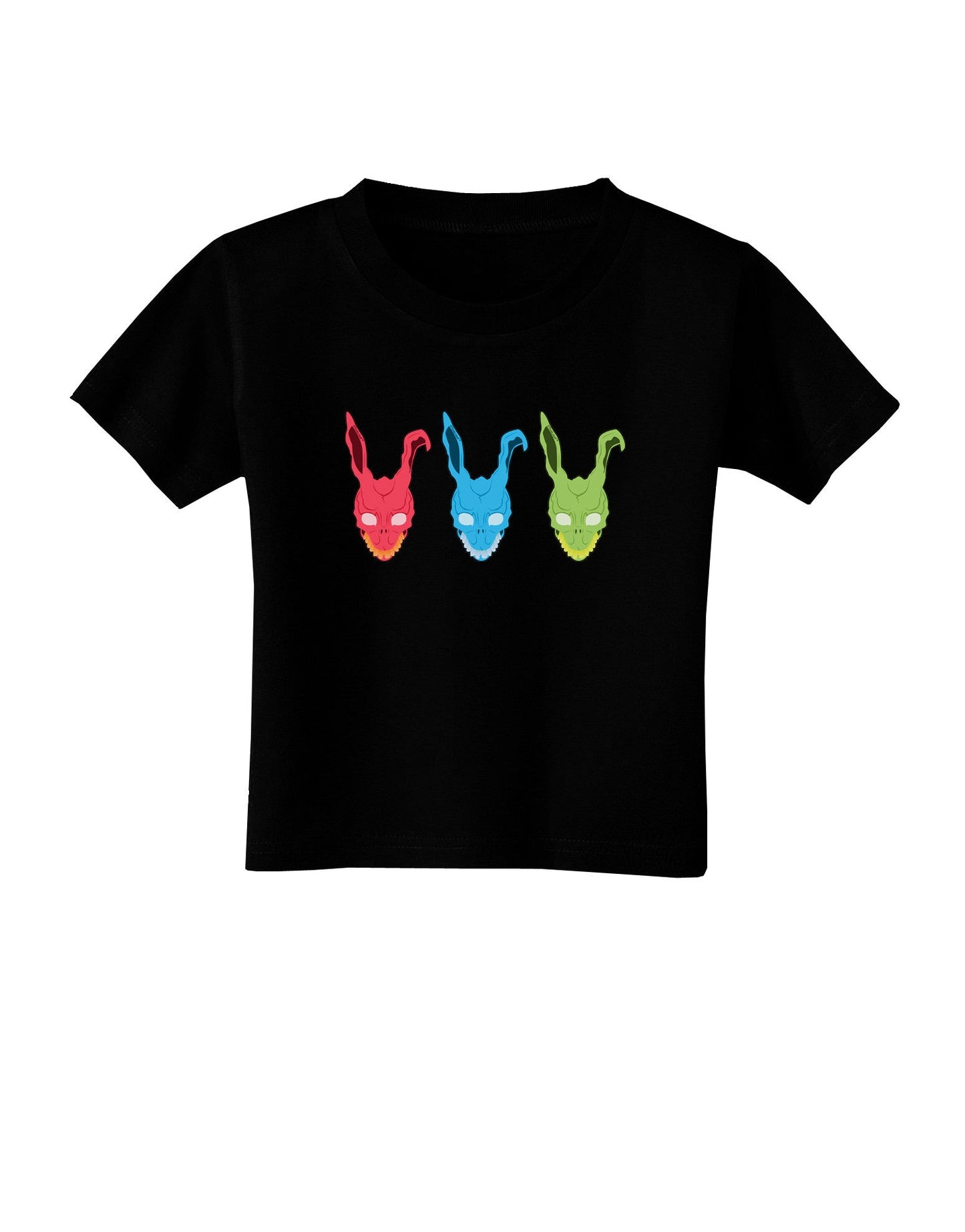 Scary Bunny Tri-color Toddler T-Shirt Dark-Toddler T-Shirt-TooLoud-Black-2T-Davson Sales