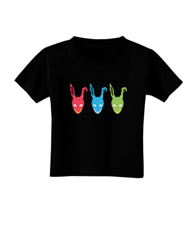 Scary Bunny Tri-color Toddler T-Shirt Dark-Toddler T-Shirt-TooLoud-Black-2T-Davson Sales