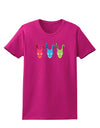 Scary Bunny Tri-color Womens Dark T-Shirt-TooLoud-Hot-Pink-Small-Davson Sales