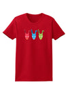 Scary Bunny Tri-color Womens Dark T-Shirt-TooLoud-Red-X-Small-Davson Sales