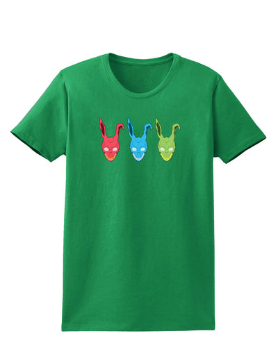 Scary Bunny Tri-color Womens Dark T-Shirt-TooLoud-Kelly-Green-X-Small-Davson Sales