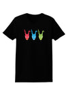 Scary Bunny Tri-color Womens Dark T-Shirt-TooLoud-Black-X-Small-Davson Sales
