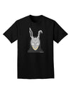 Scary Buny Face Watercolor Adult Dark T-Shirt-Mens T-Shirt-TooLoud-Black-Small-Davson Sales