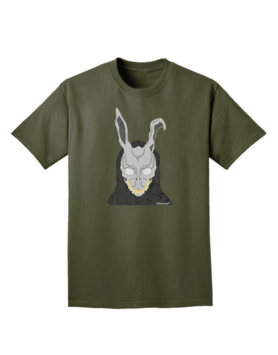 Scary Buny Face Watercolor Adult Dark T-Shirt-Mens T-Shirt-TooLoud-Military-Green-Small-Davson Sales