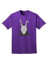 Scary Buny Face Watercolor Adult Dark T-Shirt-Mens T-Shirt-TooLoud-Purple-Small-Davson Sales