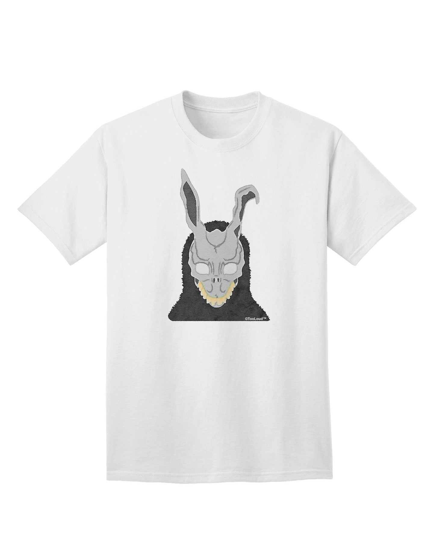 Scary Buny Face Watercolor Adult T-Shirt-Mens T-Shirt-TooLoud-White-Small-Davson Sales