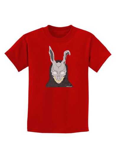 Scary Buny Face Watercolor Childrens Dark T-Shirt-Childrens T-Shirt-TooLoud-Red-X-Small-Davson Sales