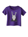 Scary Buny Face Watercolor Infant T-Shirt Dark-Infant T-Shirt-TooLoud-Purple-06-Months-Davson Sales