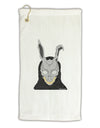 Scary Buny Face Watercolor Micro Terry Gromet Golf Towel 11&#x22;x19-Golf Towel-TooLoud-White-Davson Sales