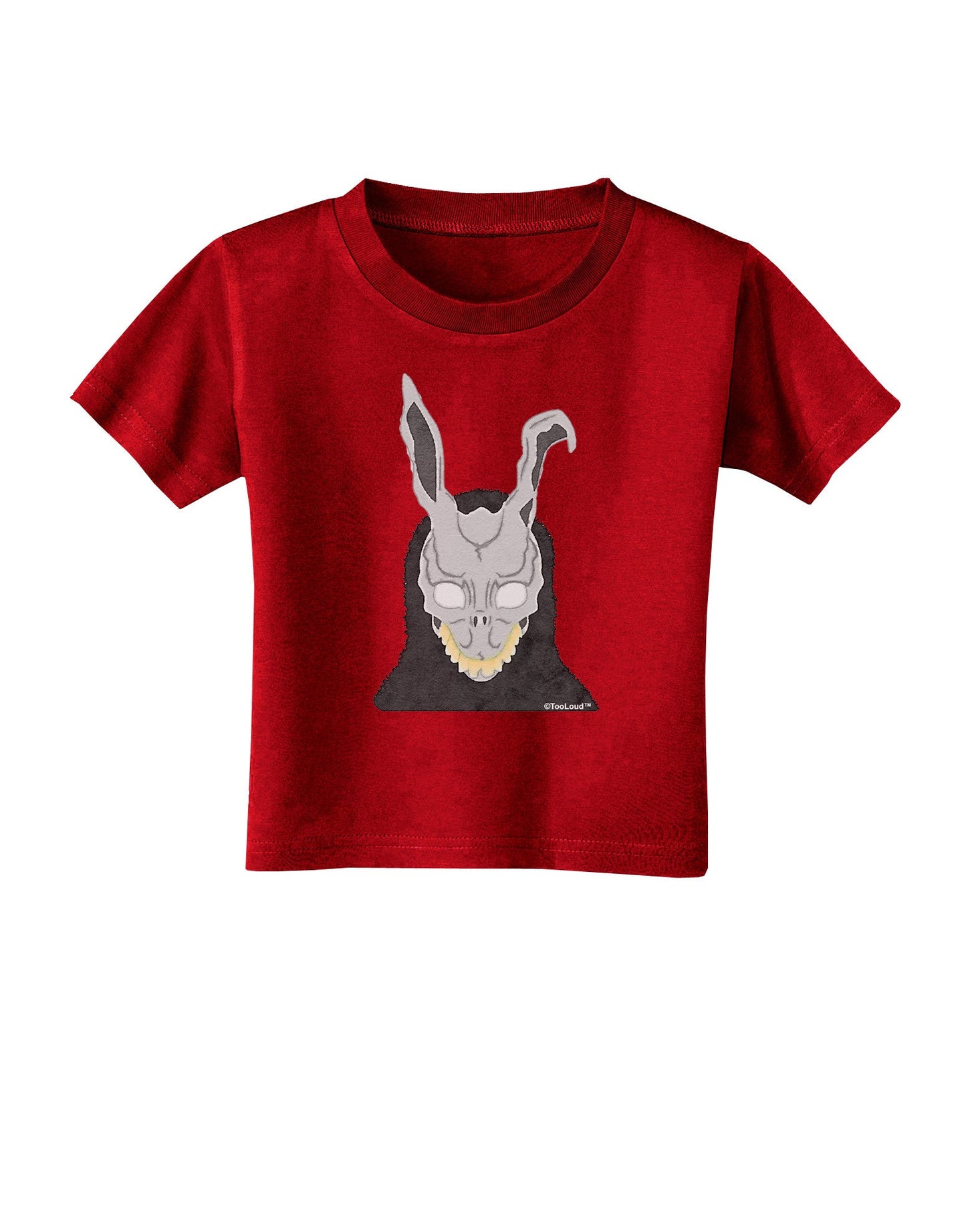 Scary Buny Face Watercolor Toddler T-Shirt Dark-Toddler T-Shirt-TooLoud-Red-2T-Davson Sales