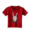 Scary Buny Face Watercolor Toddler T-Shirt Dark-Toddler T-Shirt-TooLoud-Red-2T-Davson Sales