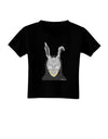 Scary Buny Face Watercolor Toddler T-Shirt Dark-Toddler T-Shirt-TooLoud-Black-2T-Davson Sales