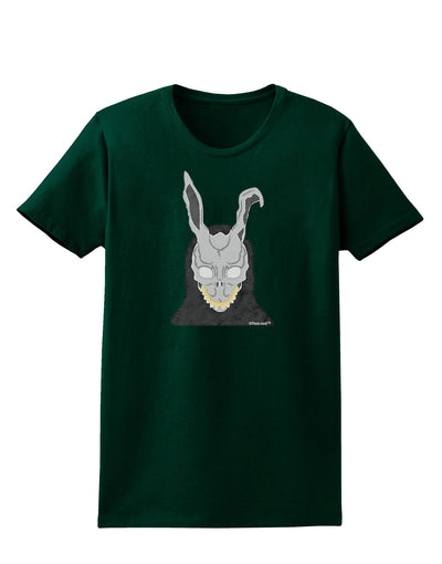 Scary Buny Face Watercolor Womens Dark T-Shirt-TooLoud-Forest-Green-Small-Davson Sales