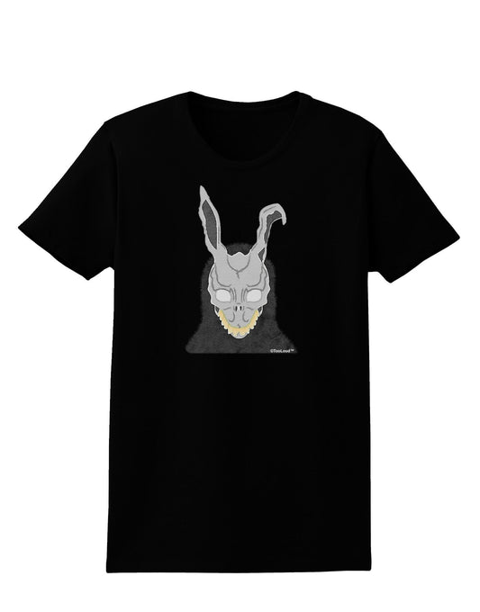 Scary Buny Face Watercolor Womens Dark T-Shirt-TooLoud-Black-X-Small-Davson Sales